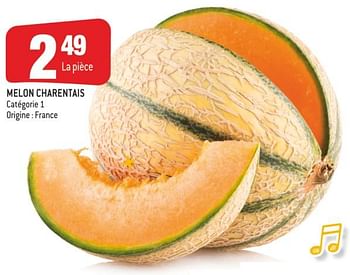 Promotions Melon charentais - Produit Maison - Smatch - Valide de 21/08/2019 à 27/08/2019 chez Smatch