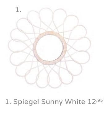 Promoties Spiegel sunny white - Huismerk - Baby & Tiener Megastore - Geldig van 18/08/2019 tot 07/09/2019 bij Baby & Tiener Megastore