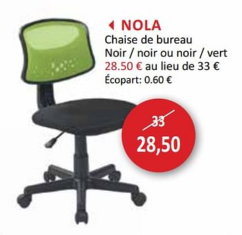 Promotion Weba Nola Chaise De Bureau Produit Maison Weba Meubles Valide Jusqua 4 Promobutler