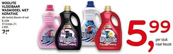 Promotions Woolite vloeibaar wasmiddel met keratine - Woolite - Valide de 21/08/2019 à 03/09/2019 chez C&B