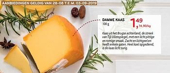Promoties Damme kaas - Huismerk - Alvo - Geldig van 28/08/2019 tot 03/09/2019 bij Alvo