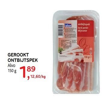 Promoties Gerookt ontbijtspek - Huismerk - Alvo - Geldig van 28/08/2019 tot 10/09/2019 bij Alvo