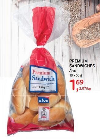 Promoties Premium sandwiches - Huismerk - Alvo - Geldig van 28/08/2019 tot 10/09/2019 bij Alvo