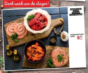 Promoties Rundsstoofvlees extra - Huismerk - Alvo - Geldig van 04/09/2019 tot 10/09/2019 bij Alvo