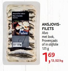 Promoties Ansjovisfilets alvo - Huismerk - Alvo - Geldig van 28/08/2019 tot 10/09/2019 bij Alvo
