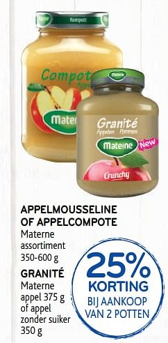 Promoties Appelmousseline of appelcompote 25% korting bij aankoop van 2 potten - Huismerk - Alvo - Geldig van 28/08/2019 tot 10/09/2019 bij Alvo