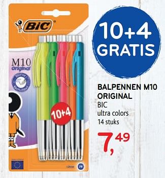 Promoties Balpennen m10 original bic - BIC - Geldig van 28/08/2019 tot 10/09/2019 bij Alvo