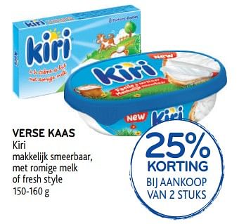 Promoties Verse kaas kiri 25% korting bij aankoop van 2 stuks - KIRI - Geldig van 28/08/2019 tot 10/09/2019 bij Alvo