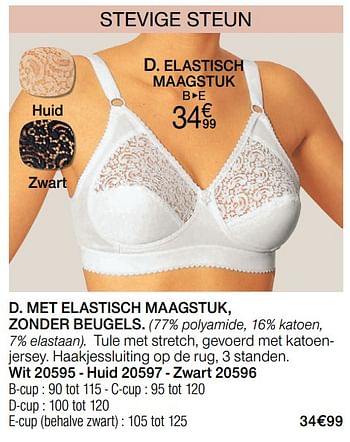 Promoties Met elastisch maagstuk, zonder beugels - Huismerk - Damart - Geldig van 05/08/2019 tot 31/12/2019 bij Damart