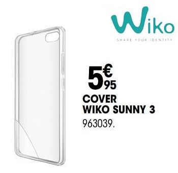 Promoties Cover wiko sunny 3 - Wiko - Geldig van 29/08/2019 tot 16/09/2019 bij Electro Depot
