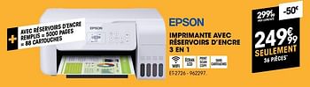 Promoties Epson imprimante avec réservoirs d`encre 3 en 1 et-2726 - Epson - Geldig van 29/08/2019 tot 16/09/2019 bij Electro Depot