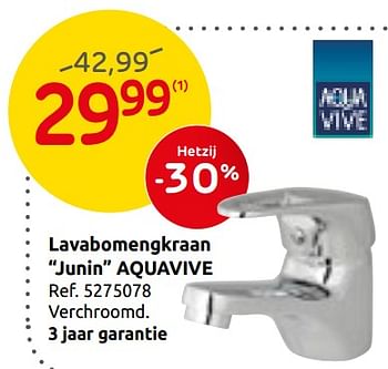 Promoties Lavabomengkraan junin aquavive - AQUA VIVE - Geldig van 04/09/2019 tot 23/09/2019 bij Brico