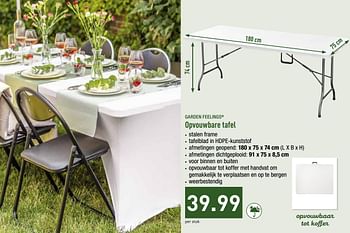 Wolkenkrabber Garantie Identificeren Garden Feelings Opvouwbare tafel - Promotie bij Aldi