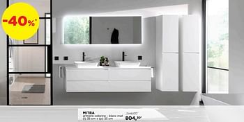 Promotions Mitra armoire colonne - blanc mat - Balmani - Valide de 01/09/2019 à 30/09/2019 chez X2O