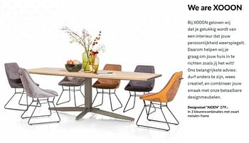 Promoties Designstoel aiden - Xooon - Geldig van 26/08/2019 tot 31/12/2019 bij Deba Meubelen