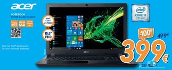 Promoties Acer notebook aspire 3 (a315-51-33uy) - Acer - Geldig van 28/08/2019 tot 24/09/2019 bij Krefel