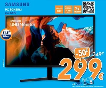 Promotions Samsung pc scherm lu32j590 - Samsung - Valide de 28/08/2019 à 24/09/2019 chez Krefel