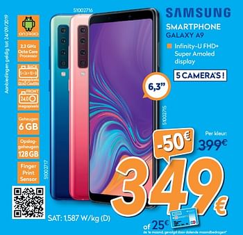 Promoties Samsung smartphone galaxy a9 - Samsung - Geldig van 28/08/2019 tot 24/09/2019 bij Krefel