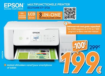 Promoties Epson multifunctionele printer ecotank et-2726 - Epson - Geldig van 28/08/2019 tot 24/09/2019 bij Krefel