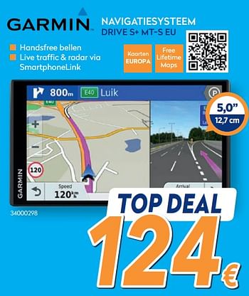 Promotions Garmin navigatiesysteem drive s+ mt-s eu - Garmin - Valide de 28/08/2019 à 24/09/2019 chez Krefel