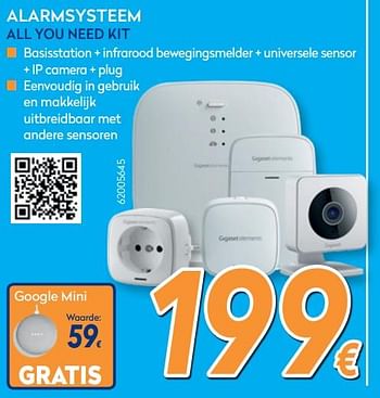 Promotions Gigaset alarmsysteem all you need kit - Gigaset - Valide de 28/08/2019 à 24/09/2019 chez Krefel