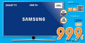 Promoties Samsung led tv ue65ru7440sxnn - Samsung - Geldig van 28/08/2019 tot 24/09/2019 bij Krefel