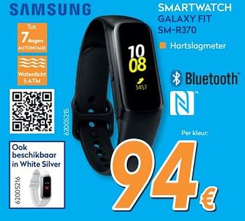 Promoties Samsung smartwatch galaxy fit sm-r370 - Samsung - Geldig van 28/08/2019 tot 24/09/2019 bij Krefel