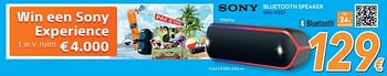 Promoties Sony bluetooth speaker srs-xb32 - Sony - Geldig van 28/08/2019 tot 24/09/2019 bij Krefel