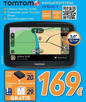Promoties Tomtom navigatiesysteem go basic 5`` - TomTom - Geldig van 28/08/2019 tot 24/09/2019 bij Krefel