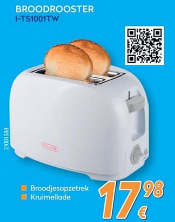 Promoties Inuvik broodrooster i-ts1001tw - Inuvik - Geldig van 28/08/2019 tot 24/09/2019 bij Krefel