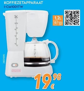 Promoties Inuvik koffiezetapparaat i-cm1001tw - Inuvik - Geldig van 28/08/2019 tot 24/09/2019 bij Krefel