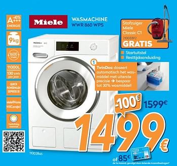 Promotions Miele wasmachine wwr 860 wps - Miele - Valide de 28/08/2019 à 24/09/2019 chez Krefel