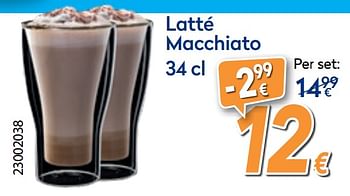 Promoties Dubbelwandige glazen latté macchiato - Luigi Bormioli - Geldig van 28/08/2019 tot 24/09/2019 bij Krefel