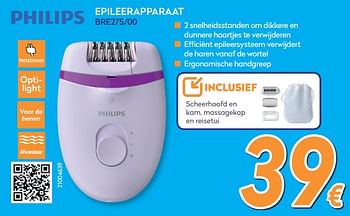 Promoties Philips epileerapparaat bre275-00 - Philips - Geldig van 28/08/2019 tot 24/09/2019 bij Krefel