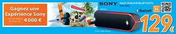 Promotions Sony haut-parleur bluetooth srs-xb32 - Sony - Valide de 28/08/2019 à 24/09/2019 chez Krefel