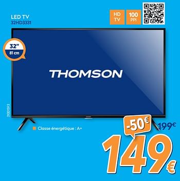 Promoties Thomson led tv 32hd3331 - Thomson - Geldig van 28/08/2019 tot 24/09/2019 bij Krefel