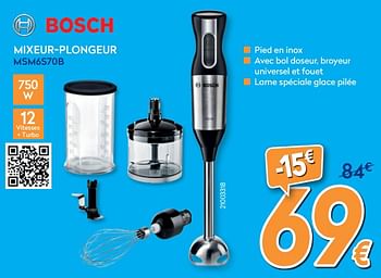 Promotions Bosch mixeur-plongeur msm6s70b - Bosch - Valide de 28/08/2019 à 24/09/2019 chez Krefel