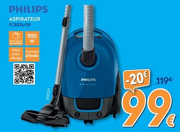Promotions Philips aspirateur fc8374-09 - Philips - Valide de 28/08/2019 à 24/09/2019 chez Krefel