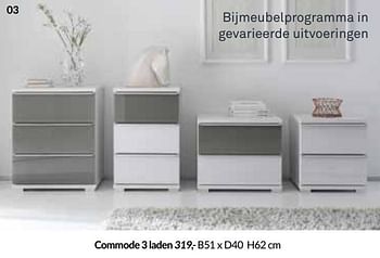 Promoties Commode 3 laden - Huismerk - Deba Meubelen - Geldig van 26/08/2019 tot 31/12/2019 bij Deba Meubelen
