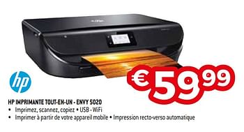 Promoties Hp imprimante tout-en-un - envy 5020 - HP - Geldig van 19/08/2019 tot 30/09/2019 bij Exellent