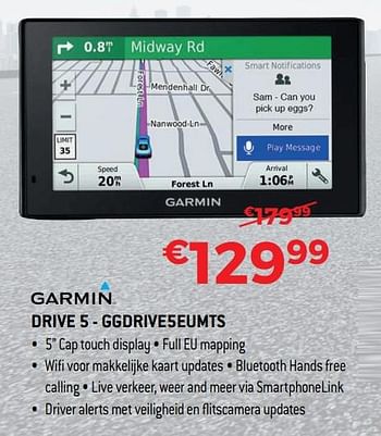 Promoties Garmin drive 5 - ggdrive5eumts - Garmin - Geldig van 19/08/2019 tot 30/09/2019 bij Exellent