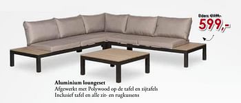 Promoties Aluminium loungeset - Huismerk - Paco - Geldig van 23/08/2019 tot 23/09/2019 bij Paco