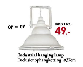 Promotions Industrial hanging lamp - Produit Maison - Paco - Valide de 23/08/2019 à 23/09/2019 chez Paco