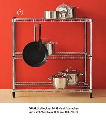Promoties Omar stellingkast - Huismerk - Ikea - Geldig van 23/08/2019 tot 31/07/2020 bij Ikea