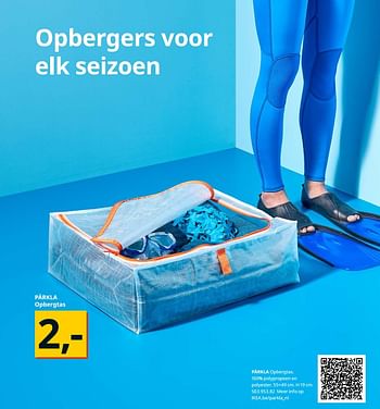 Promoties Pärkla opbergtas - Huismerk - Ikea - Geldig van 23/08/2019 tot 31/07/2020 bij Ikea
