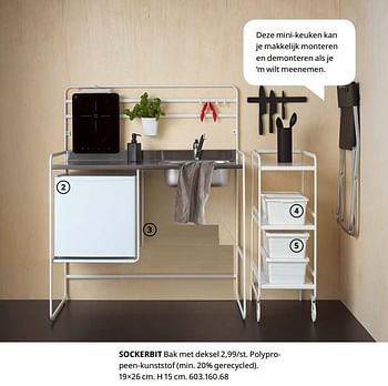 Promoties Sockerbit bak met deksel - Huismerk - Ikea - Geldig van 23/08/2019 tot 31/07/2020 bij Ikea