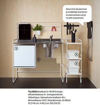 Promotions Tillreda koelkast a+ - Produit maison - Ikea - Valide de 23/08/2019 à 31/07/2020 chez Ikea