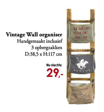 Promoties Vintage wall organiser - Huismerk - Paco - Geldig van 23/08/2019 tot 23/09/2019 bij Paco