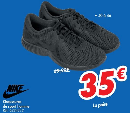 NIKE Chaussures de sport homme En promotion chez Carrefour