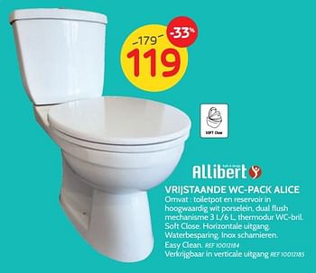 Promoties Vrijstaande wc-pack alice - Allibert - Geldig van 04/09/2019 tot 23/09/2019 bij BricoPlanit